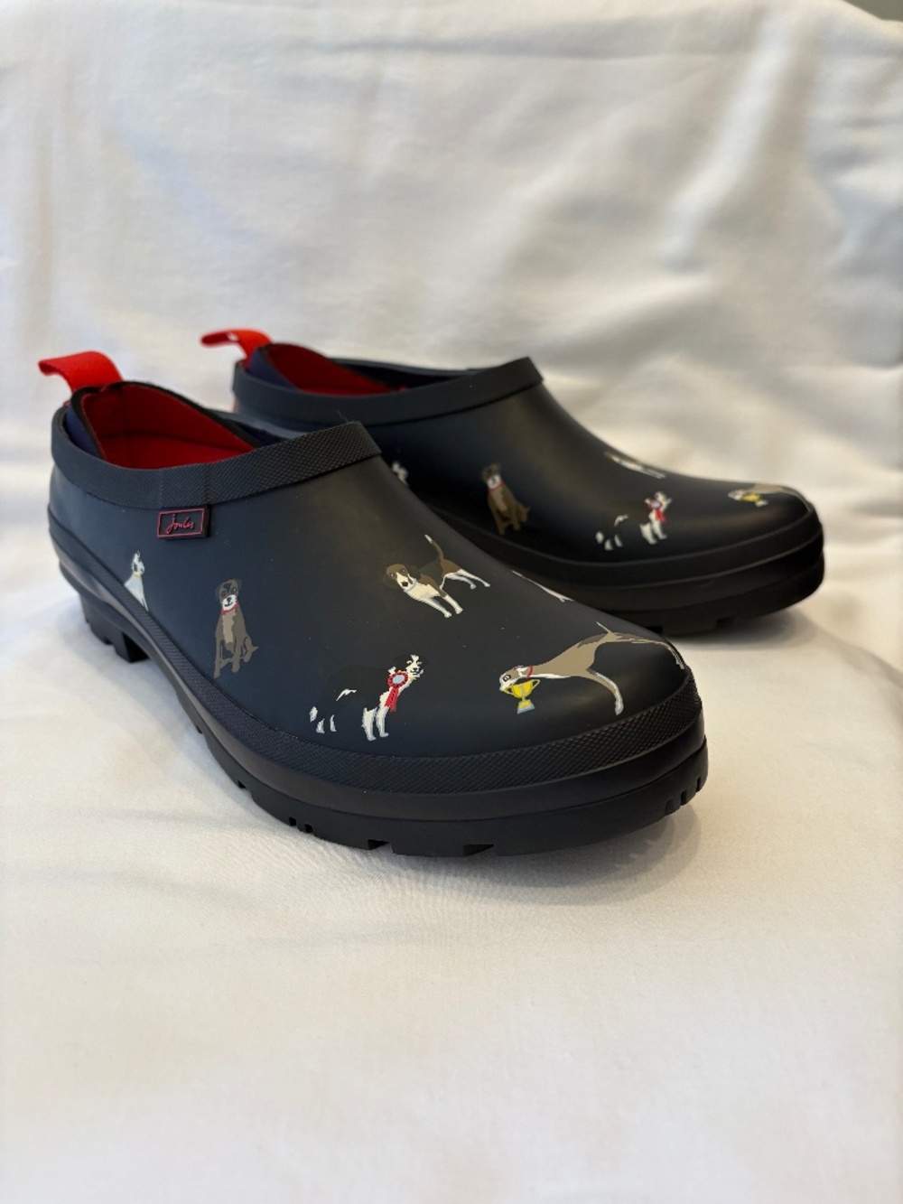 Joules Rain Wellies Low Cut Garden Clogs  Dogs Size 11